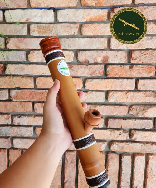 MNT4M - Điếu cày mini trúc không rút bọc mây chống tràn nhỏ gọn.