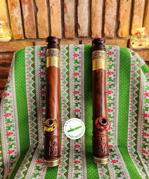 điếu cày mini rút gỗ mun trơn
