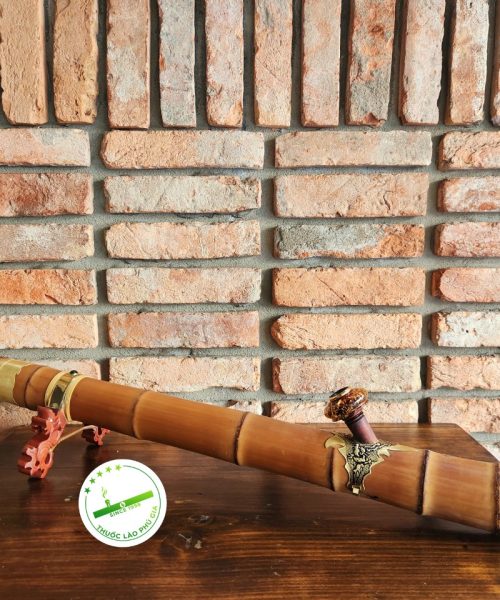 Điếu cày dáng cong bọc đồng C09