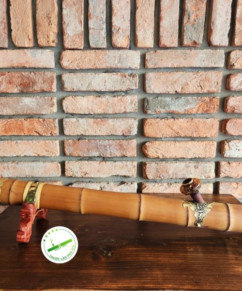 Điếu cày dáng cong bọc đồng C09