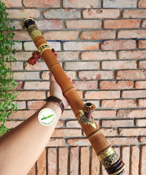 Điếu cày dáng cong bọc đồng C09