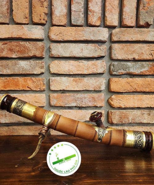 Điếu cày tre gai mini du lịch bọc đồng tg04
