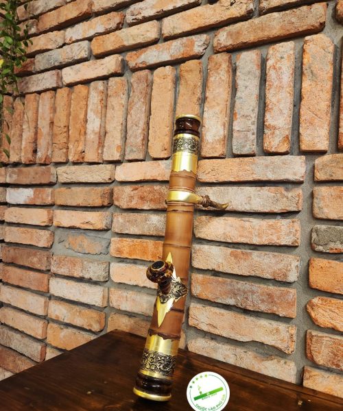 Điếu cày tre gai mini du lịch bọc đồng tg04
