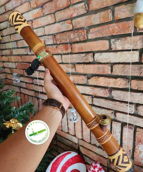 Điếu cày trúc đan mây thảm N17