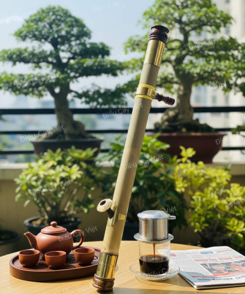 Điếu cày nứa thửa bọc đồng 2 lớp DN07