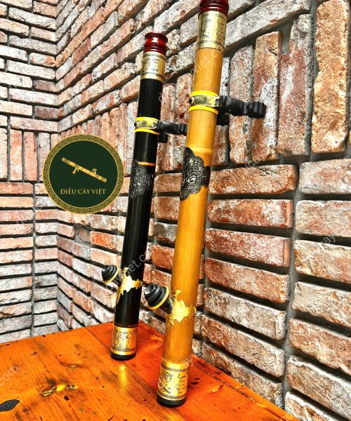 N35 - Điếu cày Trúc bọc đồng hoa văn truyền thống, mộc mạc 3 n35 4