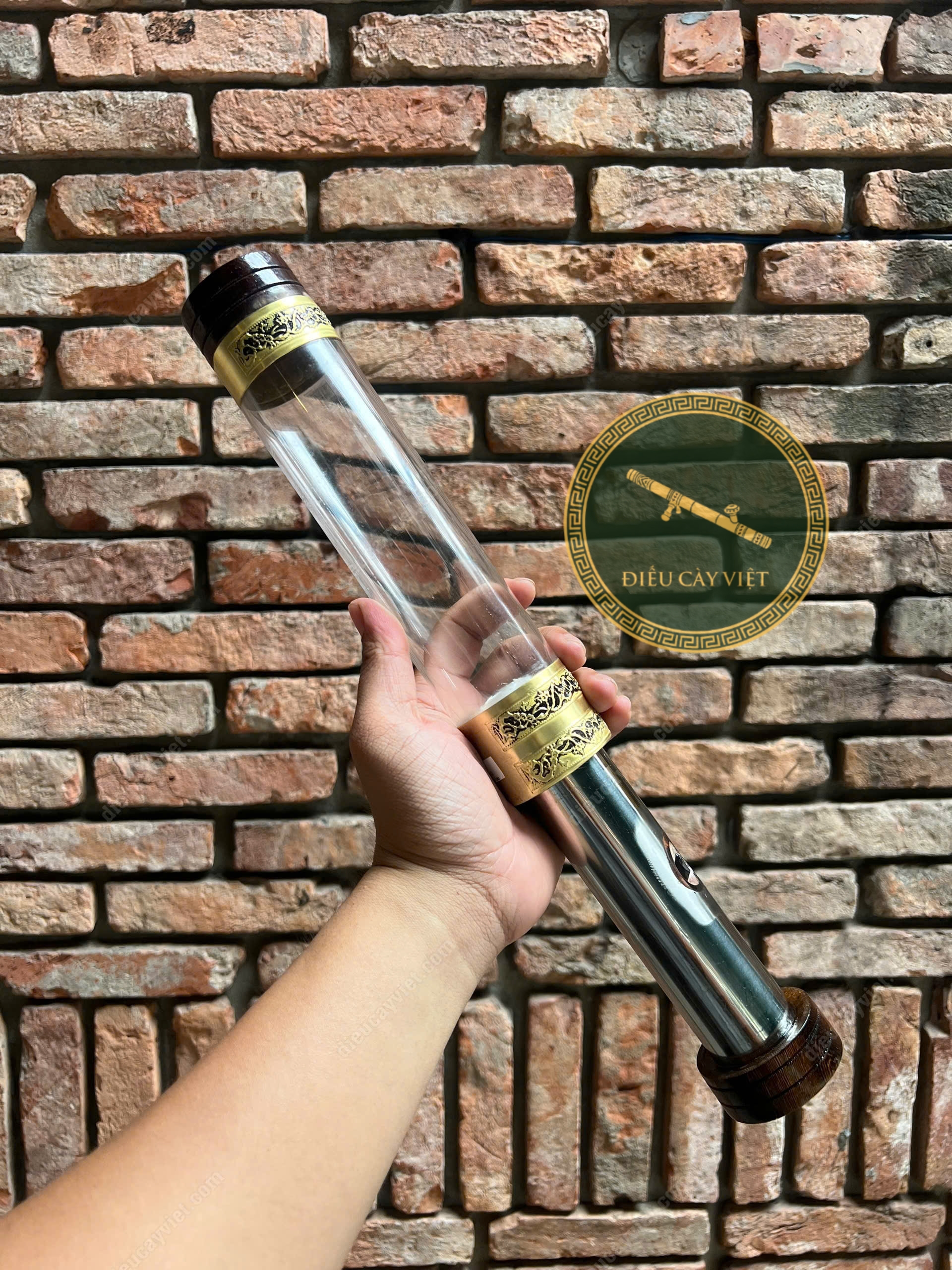 điếu cày trong suốt rút